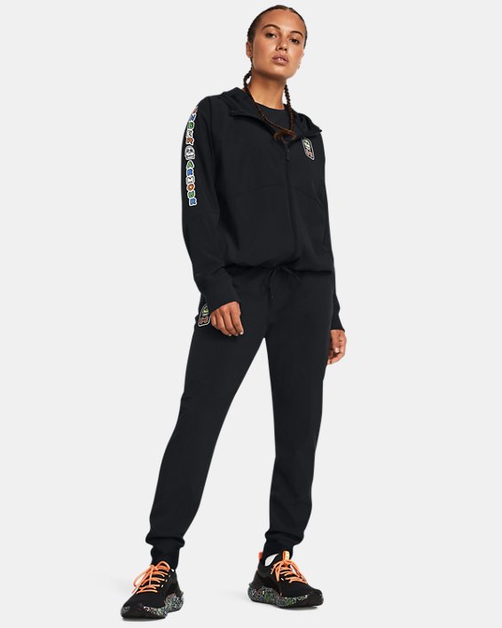 Chamarra UA Day Of The Dead Woven Full-Zip para mujer, Black, pdpMainDesktop image number 2